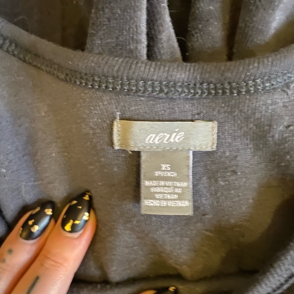 Navy Velour Aerie Jumpsuit - Picture 2 of 2